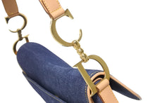 Load image into Gallery viewer, 極美品 CHRISTIAN DIOR クリスチャンディオール サドルバッグ ワンショルダーバッグ ガリアーノ期 デニム ブルー 中古 4b010928