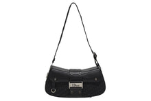 Load image into Gallery viewer, 極美品 Christian Dior クリスチャンディオール ストリートシック ワンショルダーバッグ 15_MA_0062 ブラック レザー キャンバス シルバー金具 中古 4b010953