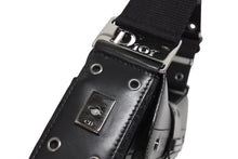 Load image into Gallery viewer, 極美品 Christian Dior クリスチャンディオール ストリートシック ワンショルダーバッグ 15_MA_0062 ブラック レザー キャンバス シルバー金具 中古 4b010953