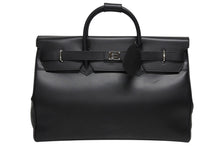 Load image into Gallery viewer, 極美品 GUCCI グッチ ケリー型 ロゴ金具 ボストンバッグ 01221223312 カーフ メンズ レザー ブラック シルバー金具 中古 4b010992