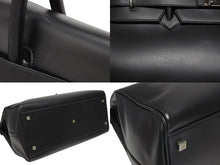 Load image into Gallery viewer, 極美品 GUCCI グッチ ケリー型 ロゴ金具 ボストンバッグ 01221223312 カーフ メンズ レザー ブラック シルバー金具 中古 4b010992