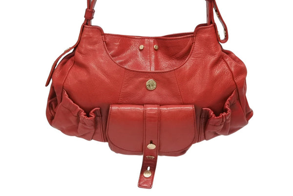 YVES SAINT LAURENT イヴサンローラン モンバサ ホーボー ハンドバッグ コットン レザー 鹿角 ワンショルダー 135153 美品 中古 4b010996