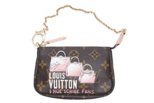 Load image into Gallery viewer, 新品同様 LOUIS VUITTON ルイヴィトン ミニポシェットアクセソワール ポーチ M60245 モノグラムキャンバス ブラウン ピンク 中古 4b011001
