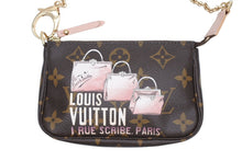 Load image into Gallery viewer, 新品同様 LOUIS VUITTON ルイヴィトン ミニポシェットアクセソワール ポーチ M60245 モノグラムキャンバス ブラウン ピンク 中古 4b011001