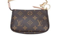 Load image into Gallery viewer, 新品同様 LOUIS VUITTON ルイヴィトン ミニポシェットアクセソワール ポーチ M60245 モノグラムキャンバス ブラウン ピンク 中古 4b011001