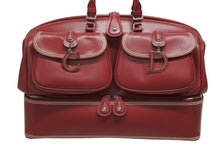 Load image into Gallery viewer, Christian Dior クリスチャンディオール ハンドバッグ ドクターズバッグ レッド レザー 03-BM-0035 シルバー金具 美品 中古 4b011019