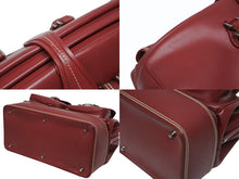 Load image into Gallery viewer, Christian Dior クリスチャンディオール ハンドバッグ ドクターズバッグ レッド レザー 03-BM-0035 シルバー金具 美品 中古 4b011019