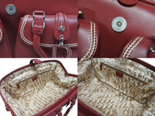 Load image into Gallery viewer, Christian Dior クリスチャンディオール ハンドバッグ ドクターズバッグ レッド レザー 03-BM-0035 シルバー金具 美品 中古 4b011019