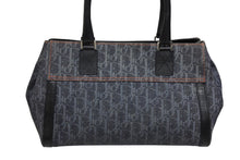 Load image into Gallery viewer, Christian Dior クリスチャンディオール フライトライン トロッター ハンドバッグ 02-B0-1015 デニム レザー ネイビー ブラック シルバー金具 中古 4b011021