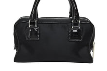Load image into Gallery viewer, LOEWE ロエベ ミニアマソナ ミニハンドバッグ サテン ビーズ クリスタル ブラック シルバー金具 美品 中古 4b011032