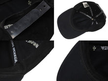 画像をギャラリービューアに読み込む, CHROME HEARTS クロムハーツ ベースボールキャップ CHクロス ロゴ刺繍 クロスボール シルバー 925 ブラック 良古 4b011053