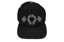 画像をギャラリービューアに読み込む, CHROME HEARTS クロムハーツ トラッカーキャップ CHクロス ホースシュー ロゴ刺繍 クロスボール シルバー 925 ブラック 良古 4b011054