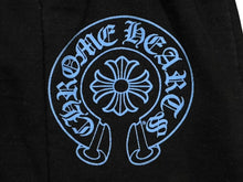 画像をギャラリービューアに読み込む, CHROME HEARTS クロムハーツ スウェットパンツ ホースシュー コットン ブラック ブルー サイズL 美品 中古 4b011057