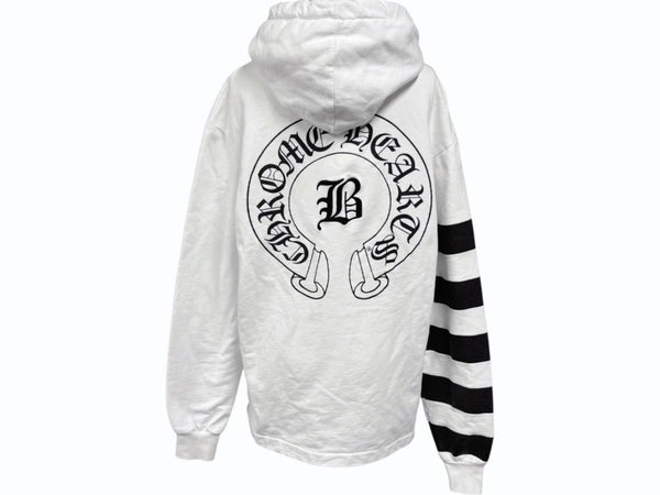 CHROME HEARTS クロムハーツ フーディ― パーカー ベラハディッド 希少 ホースシュー サイズM ホワイト 美品 中古 4b011059