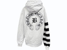 画像をギャラリービューアに読み込む, CHROME HEARTS クロムハーツ フーディ― パーカー ベラハディッド 希少 ホースシュー サイズM ホワイト 美品 中古 4b011059