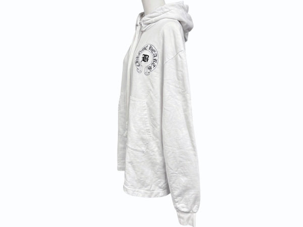 CHROME HEARTS クロムハーツ フーディ― パーカー ベラハディッド 希少 ホースシュー サイズM ホワイト 美品 中古 4b011059