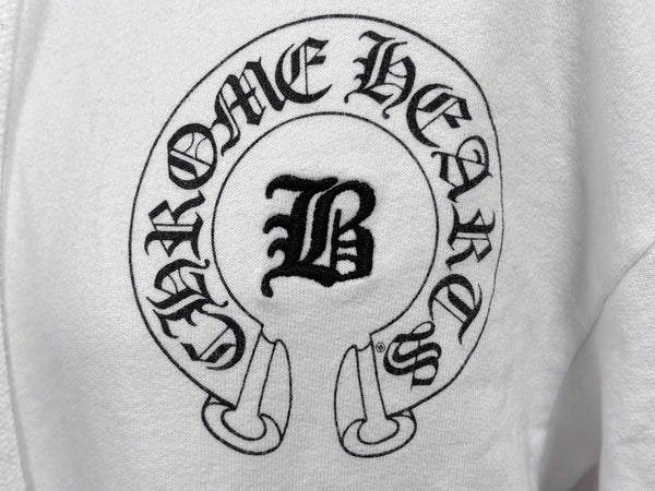 CHROME HEARTS クロムハーツ フーディ― パーカー ベラハディッド 希少 ホースシュー サイズM ホワイト 美品 中古 4b011059