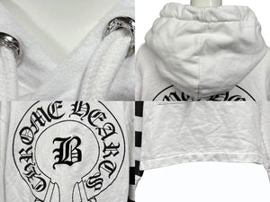 CHROME HEARTS クロムハーツ フーディ― パーカー ベラハディッド 希少 ホースシュー サイズM ホワイト 美品 中古 4b011059