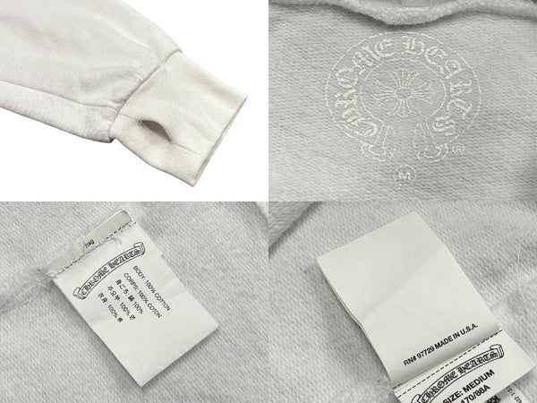 CHROME HEARTS クロムハーツ フーディ― パーカー ベラハディッド 希少 ホースシュー サイズM ホワイト 美品 中古 4b011059