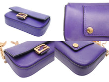 Load image into Gallery viewer, FENDI フェンディ マイクロ マンマバゲット ハンドバッグ 7AR798-21H-199-8241 レザー パープル ゴールド金具 美品 中古 4b011066