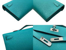 Load image into Gallery viewer, 新品同様 HERMES エルメス KELLY CUT ケリーカット ハンドバッグ ヴォースイフト ブルーパオン シルバー金具 X刻印 中古 4b011170