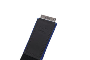 新品未使用品 RICHARD MILLE リシャール ミル RM67-01用替え マジックテープベルト サイズM ブルー ブラック ベルクロ シルバー金具 中古 4b011183