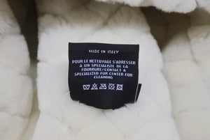 新品同様品 CHANEL シャネル ココネージュ フライトキャップ AAA429 ベージュ ブラック ホワイト スウェード ムートン 中古 4b011760
