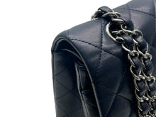 画像をギャラリービューアに読み込む, 極美品 CHANEL シャネル マトラッセ25 Wフラップ Wチェーンショルダーバッグ 19番台 ココマーク ラムスキン ネイビー シルバー金具 中古 4b011812