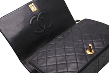 画像をギャラリービューアに読み込む, CHANEL シャネル フルフラップ Sチェーンショルダーバッグ 1番台 ココマーク ラムスキン ブラック ゴールド金具 美品 中古 4b011813