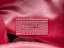 Load image into Gallery viewer, VERSACE ヴェルサーチ ショルダーバッグ クリスタル ラ メドゥーサ バケットバッグ ピンク ラムスキン ガラスクリスタル 1017754 シルバー金具 美品 中古 4b011599