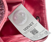 Load image into Gallery viewer, VERSACE ヴェルサーチ ショルダーバッグ クリスタル ラ メドゥーサ バケットバッグ ピンク ラムスキン ガラスクリスタル 1017754 シルバー金具 美品 中古 4b011599