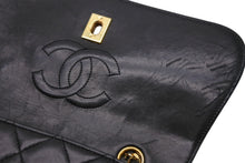 Load image into Gallery viewer, CHANEL シャネル Sフラップ Sチェーンショルダーバッグ 1番台 ココマーク ラムスキン ブラック ゴールド金具 美品 中古 4b011814