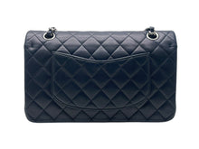画像をギャラリービューアに読み込む, 極美品 CHANEL シャネル マトラッセ25 Wフラップ Wチェーンショルダーバッグ 19番台 ココマーク ラムスキン ネイビー シルバー金具 中古 4b011812