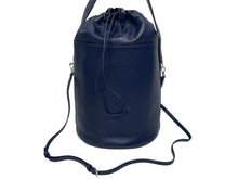 Load image into Gallery viewer, JIL SANDER ジルサンダー ハンドバッグ 巾着 ネイビー 美品 中古 4b011239