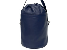 Load image into Gallery viewer, JIL SANDER ジルサンダー ハンドバッグ 巾着 ネイビー 美品 中古 4b011239