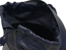Load image into Gallery viewer, JIL SANDER ジルサンダー ハンドバッグ 巾着 ネイビー 美品 中古 4b011239
