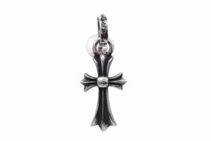 新品未使用 CHROME HEARTS クロムハーツ CHクロス ベビーファット ピアス 14k 重量2.4g シルバー 2004/.925刻印 中古 4b011444