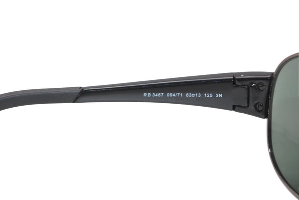 Ray-Ban レイバン ティアドロップ サングラス アイウェア RB3467 004/71 サイズ63□13 125 ブラック 美品 中古 4b011531