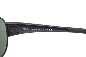 Ray-Ban レイバン ティアドロップ サングラス アイウェア RB3467 004/71 サイズ63□13 125 ブラック 美品 中古 4b011531