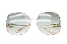 Load image into Gallery viewer, 極美品 GUCCI グッチ サングラス アイウェア GG0225S 004 サイズ63□17-130 ゴールド グリーンレンズ 中古 4b011792