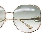 Load image into Gallery viewer, 極美品 GUCCI グッチ サングラス アイウェア GG0225S 004 サイズ63□17-130 ゴールド グリーンレンズ 中古 4b011792