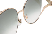 Load image into Gallery viewer, 極美品 GUCCI グッチ サングラス アイウェア GG0225S 004 サイズ63□17-130 ゴールド グリーンレンズ 中古 4b011792