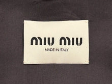Load image into Gallery viewer, 新品未使用 MIUMIU ミュウミュウ ジャケット ブルゾン ML1041 サイズ36 モヘア ウール ネイビー ロゴパッチ 中古 4b011674