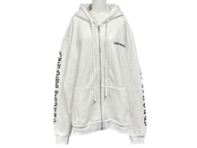 Load image into Gallery viewer, CHROME HEARTS クロムハーツ Zip Up Hoodie ジップアップパーカー バックスクロールラベル white ホワイト サイズL 美品 中古 4b011704