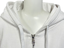 Load image into Gallery viewer, CHROME HEARTS クロムハーツ Zip Up Hoodie ジップアップパーカー バックスクロールラベル white ホワイト サイズL 美品 中古 4b011704