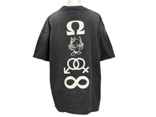Load image into Gallery viewer, 極美品 SAINT MICHAEL セントマイケル 25SS CANDLE TEE 半袖Tシャツ SM-HR8-0000-008 サイズS フェードブラック 中古 4b011671