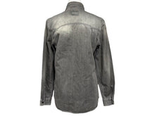 Load image into Gallery viewer, 極美品 SAINT LAURENT サンローラン デニムウエスタンシャツ グレー コットン サイズS イタリア製 中古 4b011736