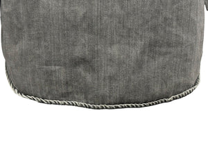 極美品 SAINT LAURENT サンローラン デニムウエスタンシャツ グレー コットン サイズS イタリア製 中古 4b011736