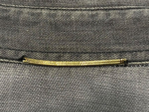 極美品 SAINT LAURENT サンローラン デニムウエスタンシャツ グレー コットン サイズS イタリア製 中古 4b011736