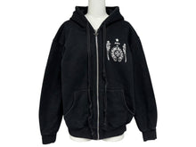 Load image into Gallery viewer, CHROME HEARTS クロムハーツ FOTI HOODIE ZIP フォティ ジップアップフーディ パーカー サイズS ブラック シルバー925 美品 中古 4b011728